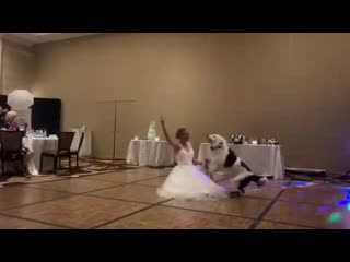 wedding dance with a dog