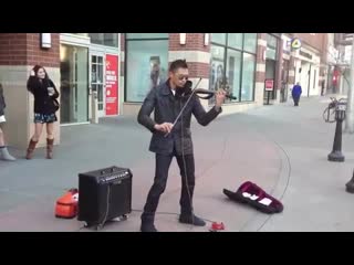 a virtuoso violinist played in the street