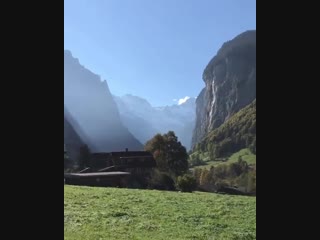 on the train to a fairy tale (lauterbrunnen, switzerland)