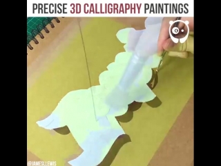 very cool volumetric calligraphy