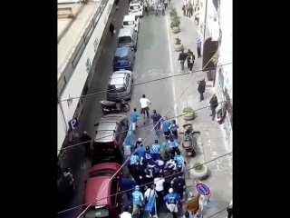 juventus and napoli fans face off