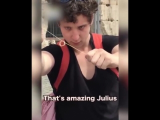 the antics of the street magician