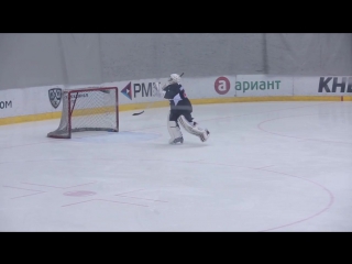 the goalkeeper danced at the match