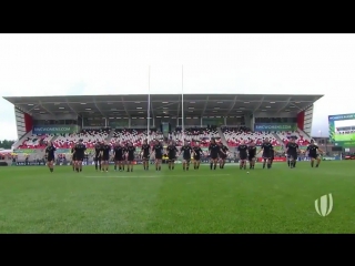 pre-match haka dance from the new zealand women's team