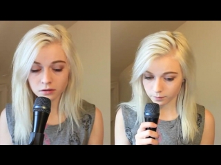 beautiful girl sings beautifully