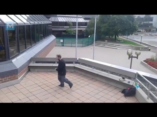 master of parkour with a beer belly © video