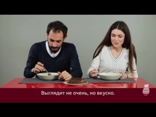 italians try russian soups © video