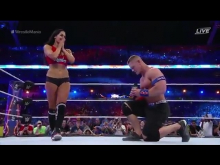 john cena proposed in the wwe ring © video